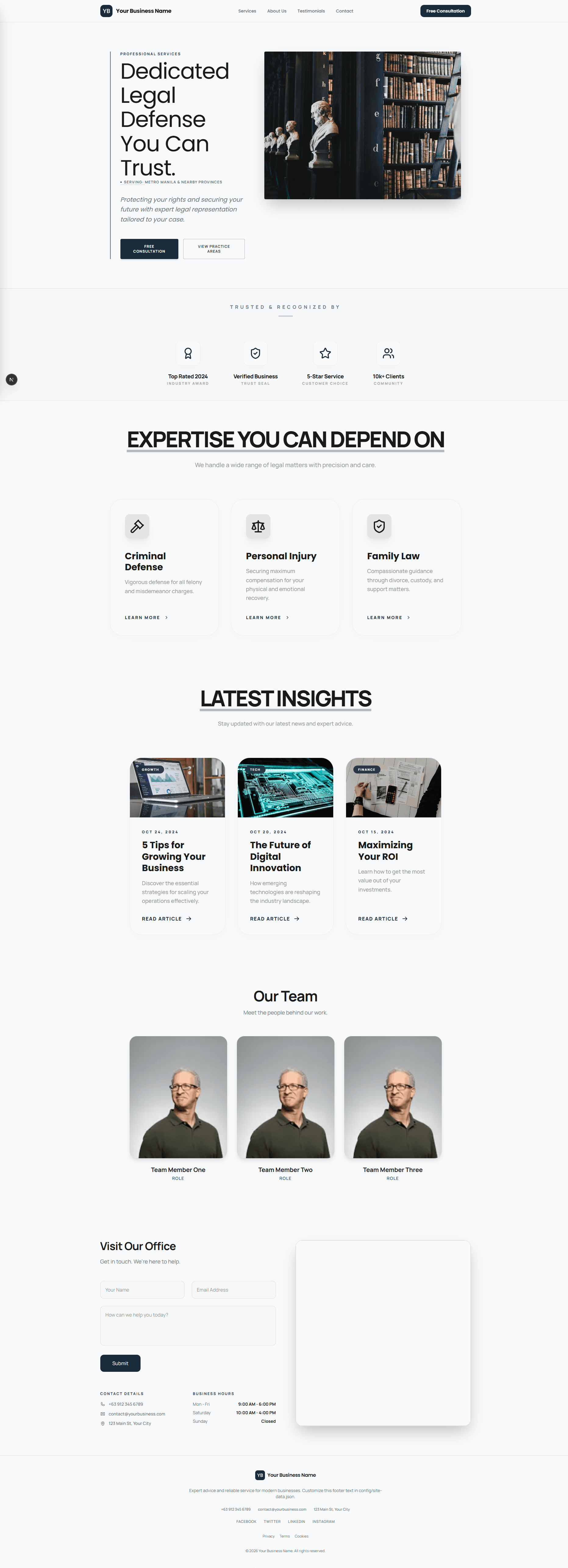 Law Firm template preview