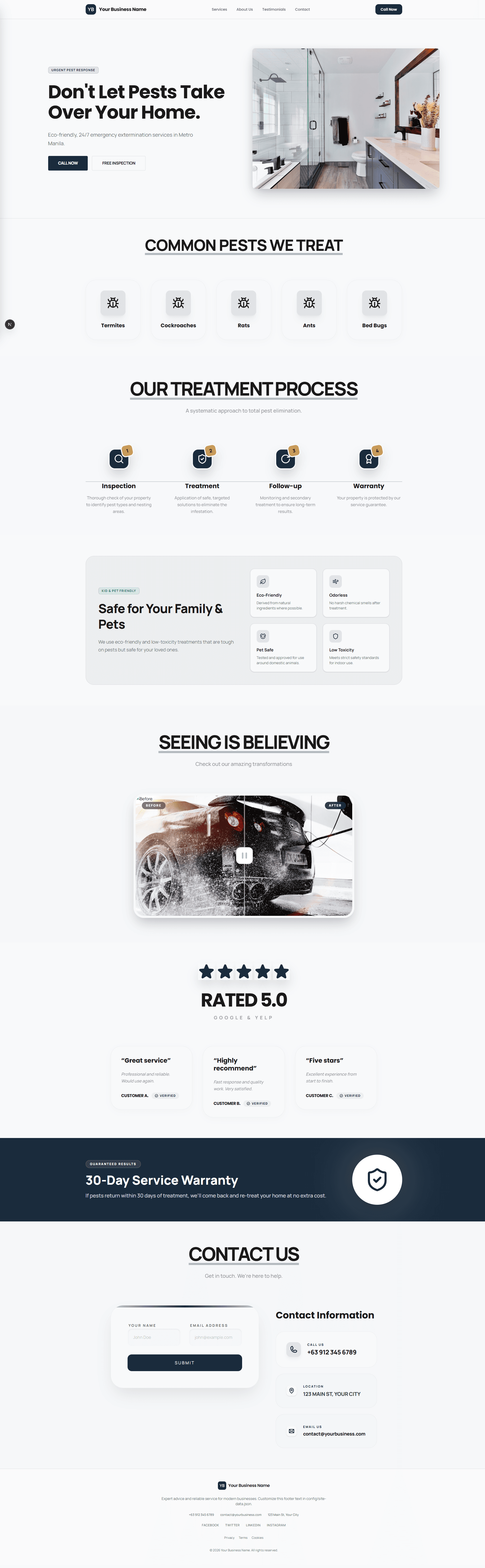 Pest Control template preview